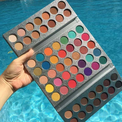 63 Color Professional Beauty Glazzed Eyeshadow Palette – Highly Pigmented Matte & Bright Shades