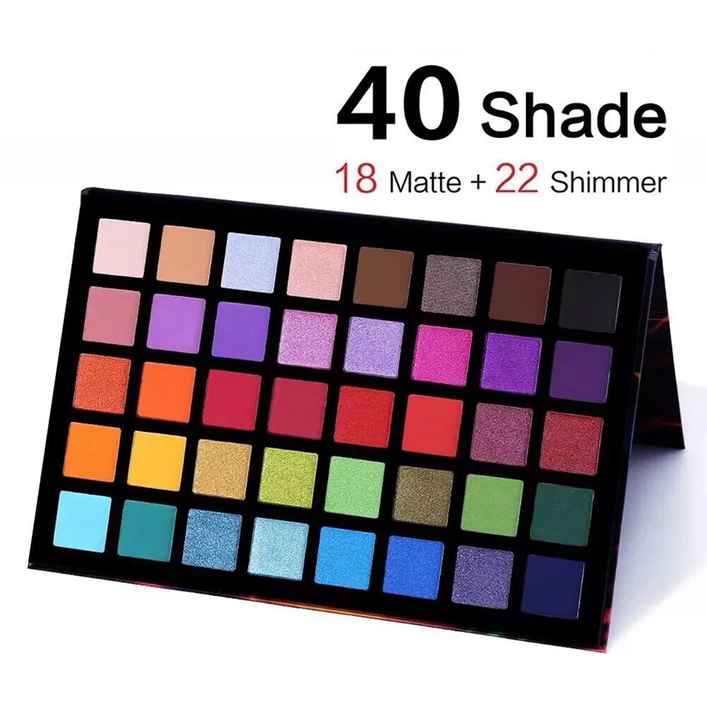 Glazzi Spotlight Eyeshadow Palette – 40 Color Professional Matte & Shimmer Eye Makeup Palette