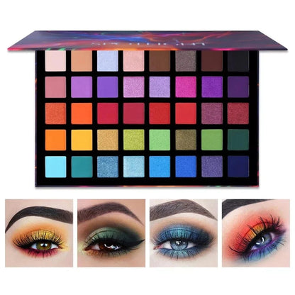 Glazzi Spotlight Eyeshadow Palette – 40 Color Professional Matte & Shimmer Eye Makeup Palette