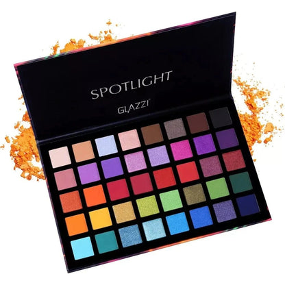 Glazzi Spotlight Eyeshadow Palette – 40 Color Professional Matte & Shimmer Eye Makeup Palette